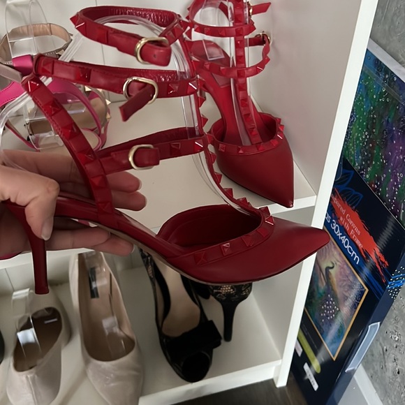 SOLD Valentino Red rockstud Heels - Picture 3 of 7